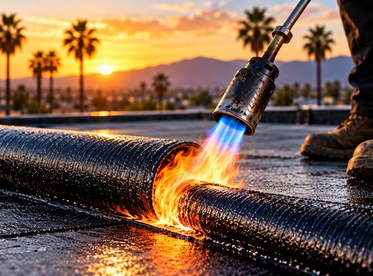 Torch-down flat roof &mdash; Los Angeles Roofing