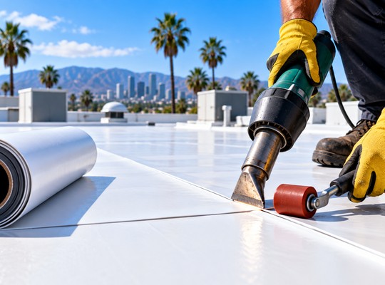 TPO membrane flat roof &mdash; Los Angeles Roofing