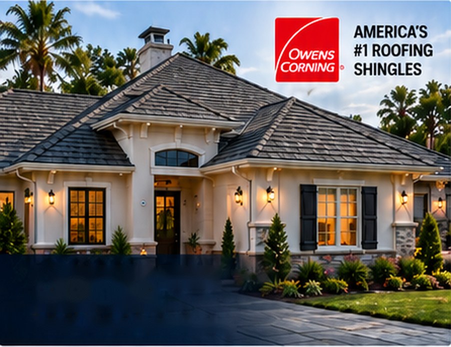 Home with a new Owens Corning shingle roof &mdash; Free Roof Program Los Angeles