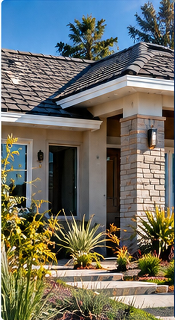 Front entry of a Los Angeles home with a new roof &mdash; Los Angeles Roofing