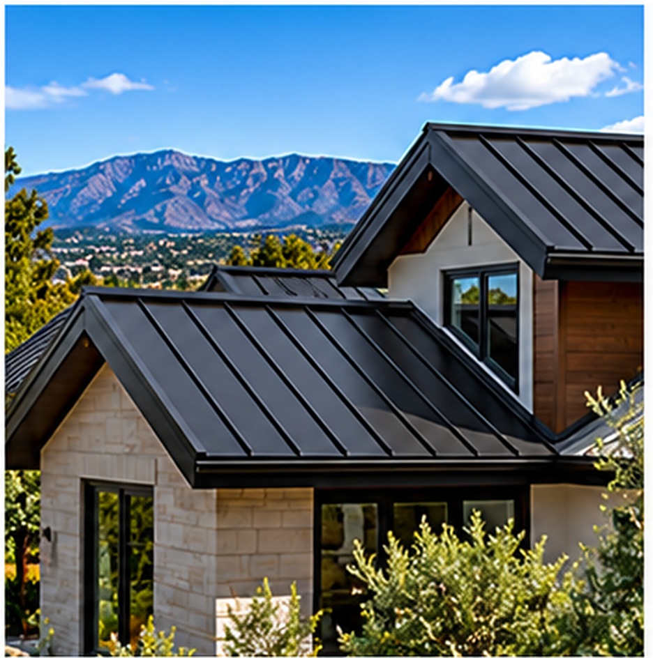 Standing seam metal roof below the mountains &mdash; Metal Roofing Los Angeles