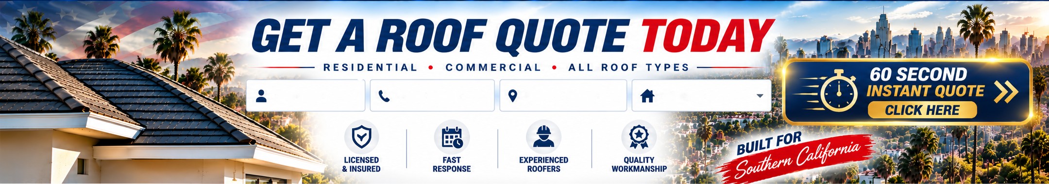 Get a roof quote today &mdash; residential, commercial, all roof types &mdash; Los Angeles Roofing