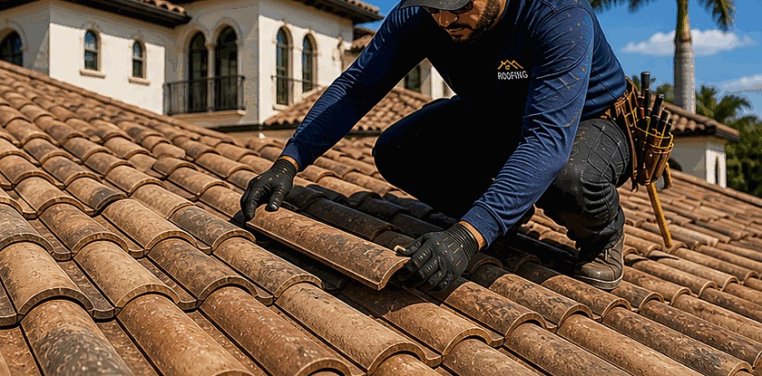 Mediterranean-style Los Angeles home with a red clay tile roof &mdash; Tile Roofing Los Angeles