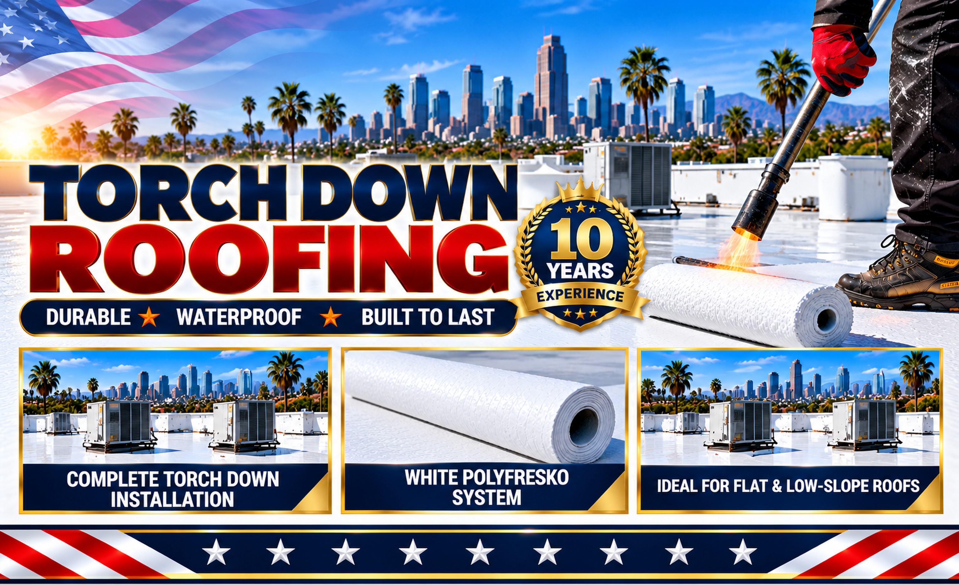 Torch down roofing &mdash; durable, waterproof, built to last &mdash; Poway Roofing